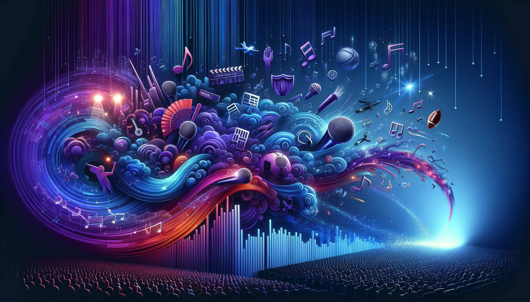 Abstract background image showcasing SeatData's real-time ticket sales data and event analytics.